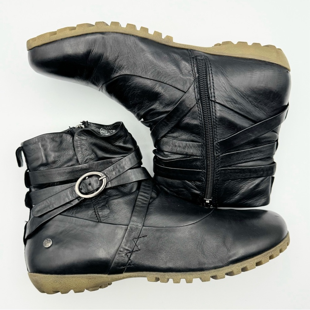 EUC Romika Fiona Leather Boots Black Zipper Ankle Booties EUR 38 US 8 Winter - Picture 8 of 14